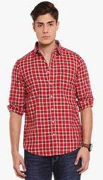 As Original By American Swan Red Checked Slim Fit Casual Shirt men