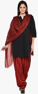 Ashmita Maroon Solids Bottom & Dupatta Sets women