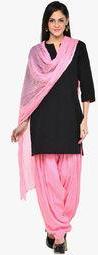 Ashmita Pink Solids Bottom & Dupatta Sets women