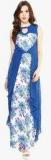 Athena Blue Colored Printed Maxi Dress women