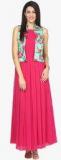 Athena Multicoloured Printed Maxi Dress With Jacket women