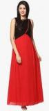 Athena Red Colored Embellished Maxi Dress Women