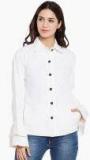 Athena White Solid Summer Jacket Women