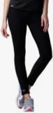 Atheno Black Solid Leggings Women