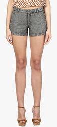 Atorse Grey Solid Shorts women