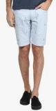 Atorse Light Blue Printed Shorts Men