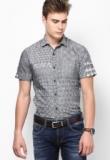 Atorse Printed Grey Casual Shirt Men