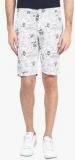 Atorse White Printed Shorts Men