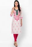 Aujjessa White Embroidered Kurti women