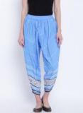 Aurelia Blue & White Striped Cropped Salwar Women