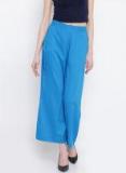 Aurelia Blue Wide Leg Solid Palazzos Women