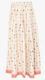 Aurelia Cream Printed Flared Skirt women