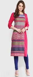 Aurelia Fuchsia Solid Kurta women