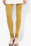 Aurelia Golden Solid Churidar Women