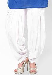 Aurelia White Solid Salwar Women