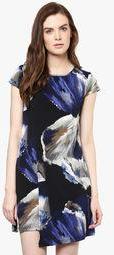 Avirate Blue Coloured Printed Shift Dress women