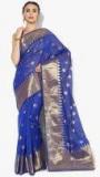 Avishi Blue Printed Saree Women