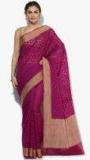 Avishi Magenta Textured Saree Women