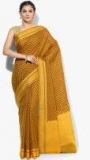 Avishi Mustard Yellow Checked Saree Women