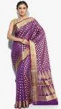 Avishi Purple Textured Saree Women