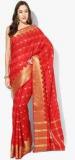 Avishi Red Printed Cotton Silk Sarees women