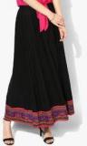 Ayaany Black Flared Cotton Skirt women