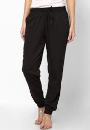 B Kind Solid BlackTrouser Women