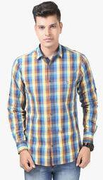 Barevogue Multicoloured Checked Regular Fit Casual Shirt men