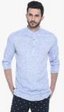 Basics Blue Solid Kurta Men