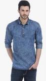 Basics Blue Washed Kurta Men