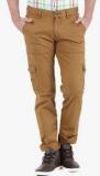 Basics Brown Regular Fit Cargos men