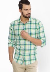 Basics Life Checks Multi Colour Casual Shirt men