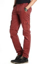 Basics Life Red Cargos Men