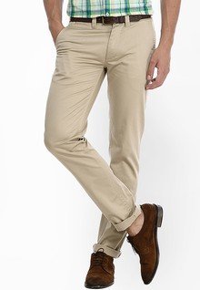 Basics Life Solid Beige Chinos men