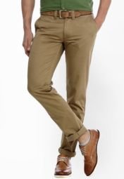 Basics Life Solid Khaki Chinos Men