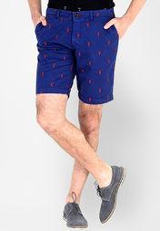 Basics Life Solid Navy Blue Shorts Men