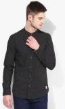 Bay Island Black Printed Slim Fit Casual Shirt men