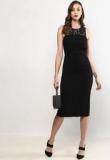 Bcbgeneration Black Coloured Solid Shift Dress women