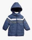 Beebay Navy Blue Striped Puffer Jacket Boys