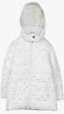 Beebay White Winter Jacket Girls