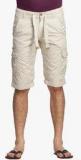 Beevee Beige Solid Shorts men