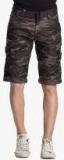 Beevee Grey Printed Regular Fit Regular Shorts Men