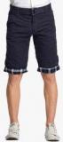 Beevee Navy Blue Solid Shorts Men