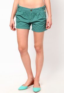 Being Human Clothing Green Cotton Short women