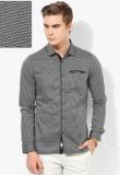 Being Human Clothing Grey Printed Slim Fit Casual Shirt men