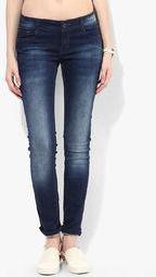 Being Human Clothing Navy Blue Regular Mid Rise Jeans Women