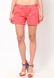 Being Human Clothing Pink Cotton Short Women