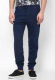 Being Human Clothing Solid Blue Track Pant Men