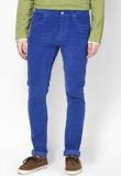 Being Human Clothing Solids Blue Chinos Men