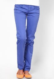 Being Human Clothing Violet Indigo Solid Chinos Women